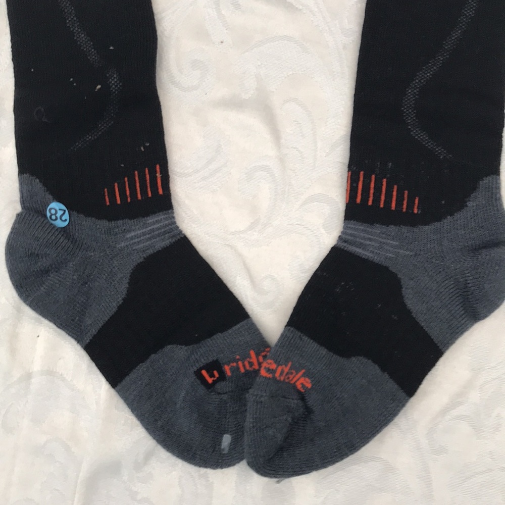 NEW! Merino WOOL blend Snow sport Bridgedale kids socks. size: XS long for boots